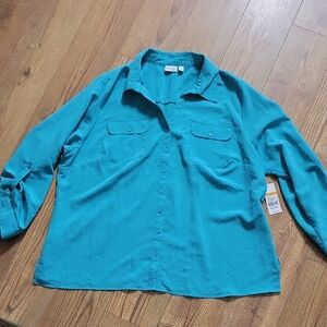 Kim Rogers Vibrant Turquoise Blouse